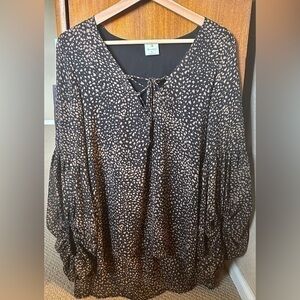 By Together + Collection leopard print blouse
